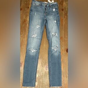 Hollister Ripped High Rise Super Skinny Jeans